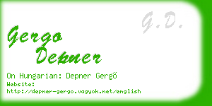 gergo depner business card